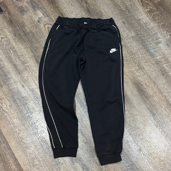 Women’s Vintage Nike Black Sweatpants with White Accents - Picture 1 of 3